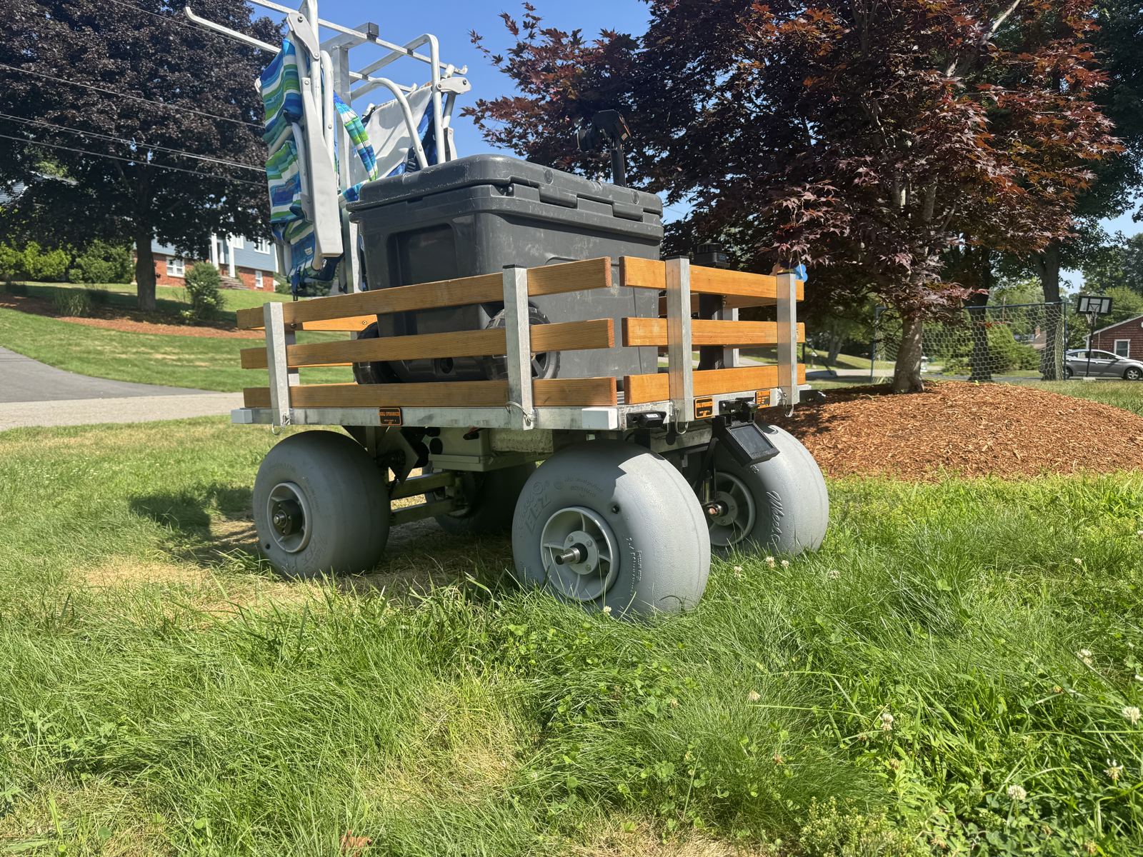 AUTO-CART loaded on the beach